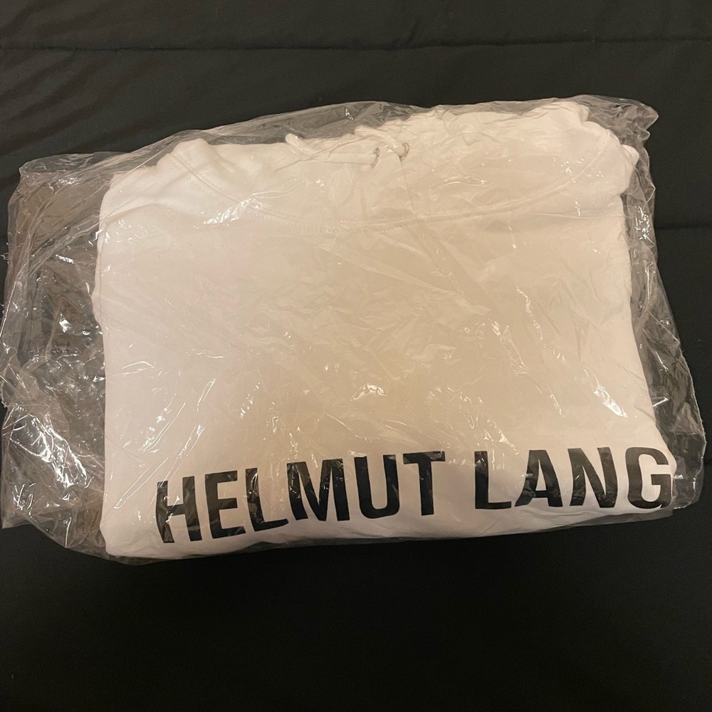 Helmut Lang - White Core Logo Hoodie for Sale